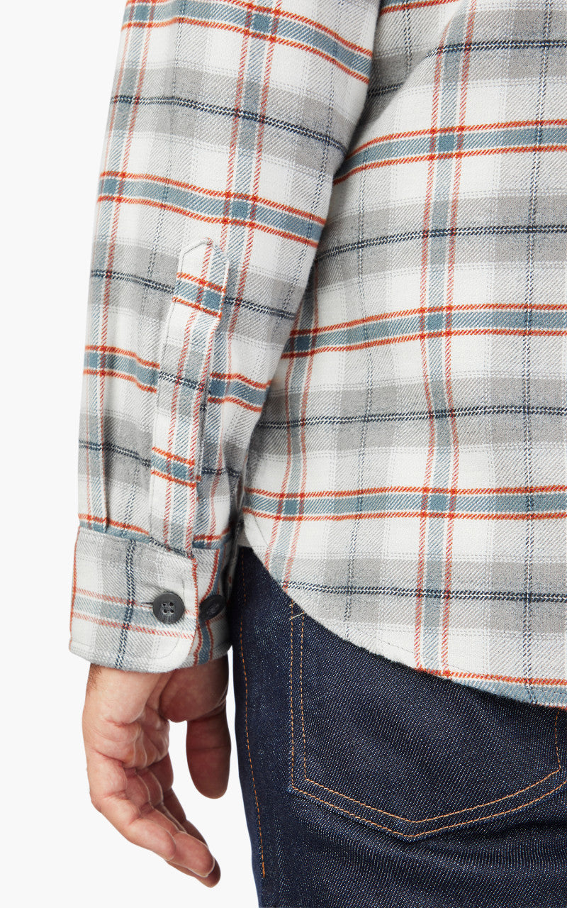 Pendleton Burnside Flannel Shirt Birch/Grey/Red Plaid