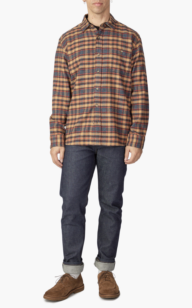 Pendleton Fremont Flannel Shirt Brown/Black/Red Plaid