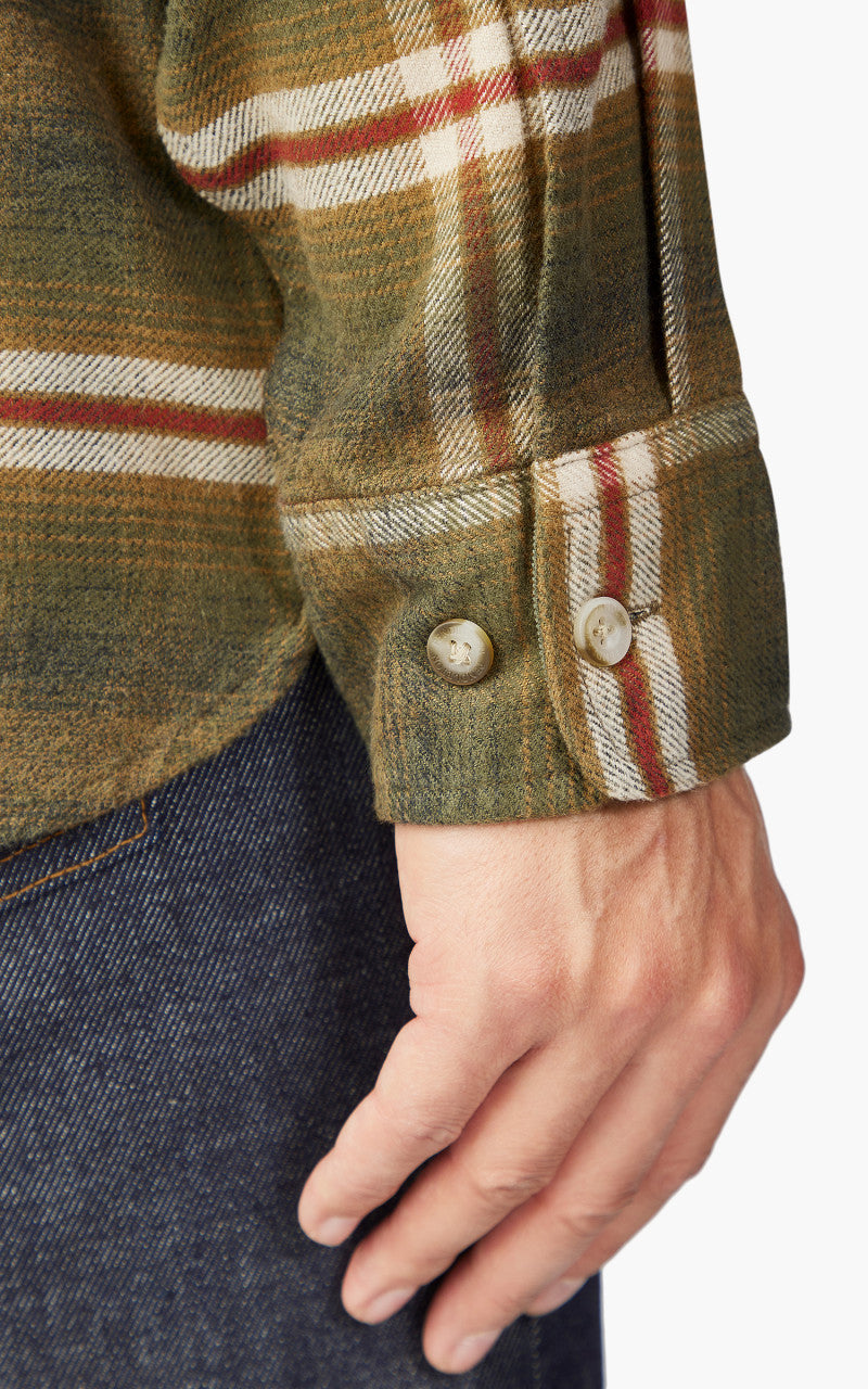 Pendleton Fremont Flannel Shirt Dark Olive/Tan/Red Plaid