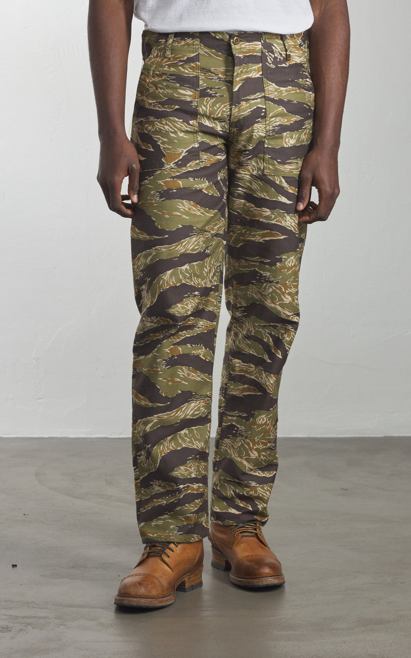 Pherrow’s PUP1 Baker Pants Back Satin Tiger Stripe