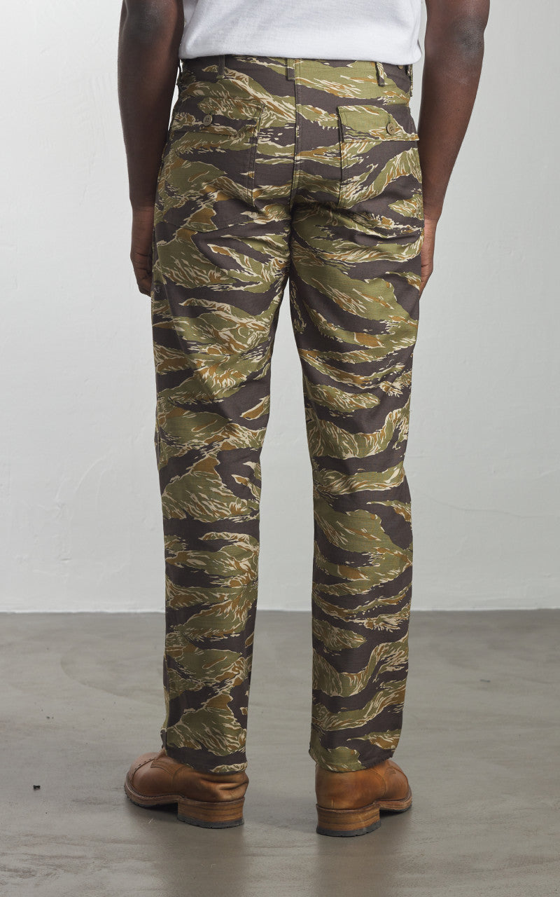 Pherrow’s PUP1 Baker Pants Back Satin Tiger Stripe