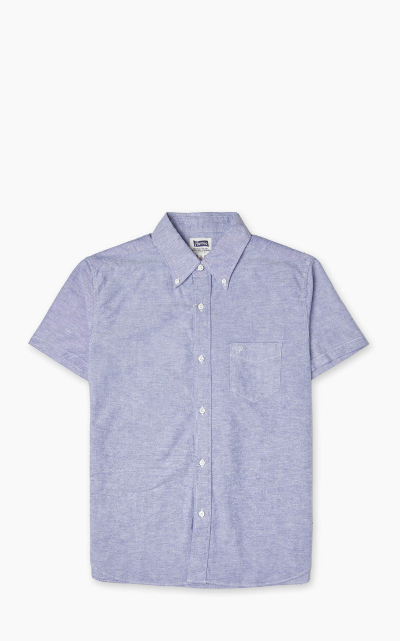 Pherrow’s PBDS1 Short Sleeve Button-Down Oxford Shirt Navy