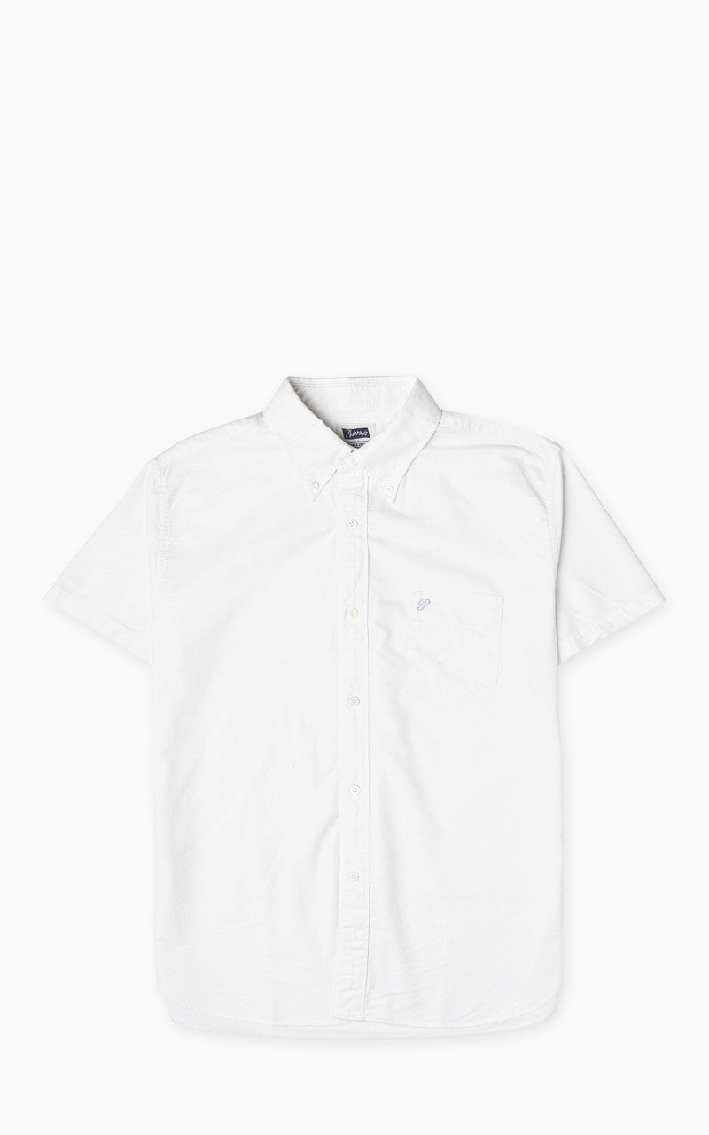 Pherrow’s PBDS1 Short Sleeve Button-Down Oxford Shirt White