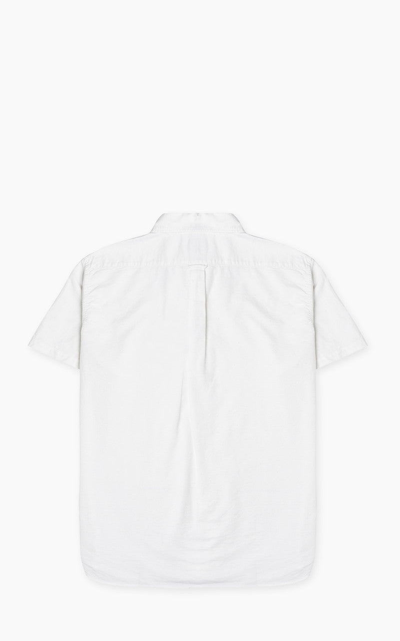 Pherrow’s PBDS1 Short Sleeve Button-Down Oxford Shirt White