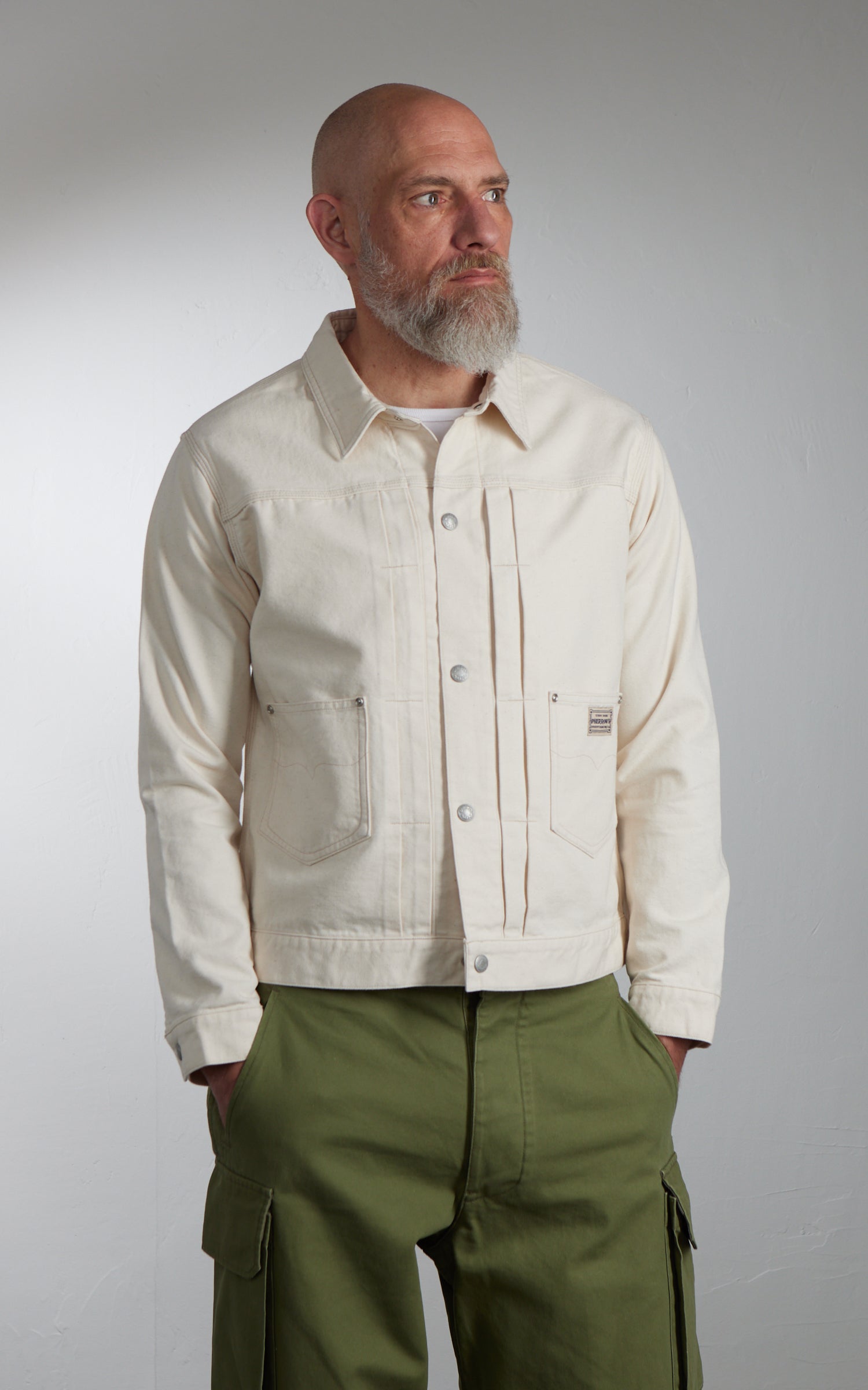 Pherrow's 222WJ Cotton Duck Work Jacket Natural