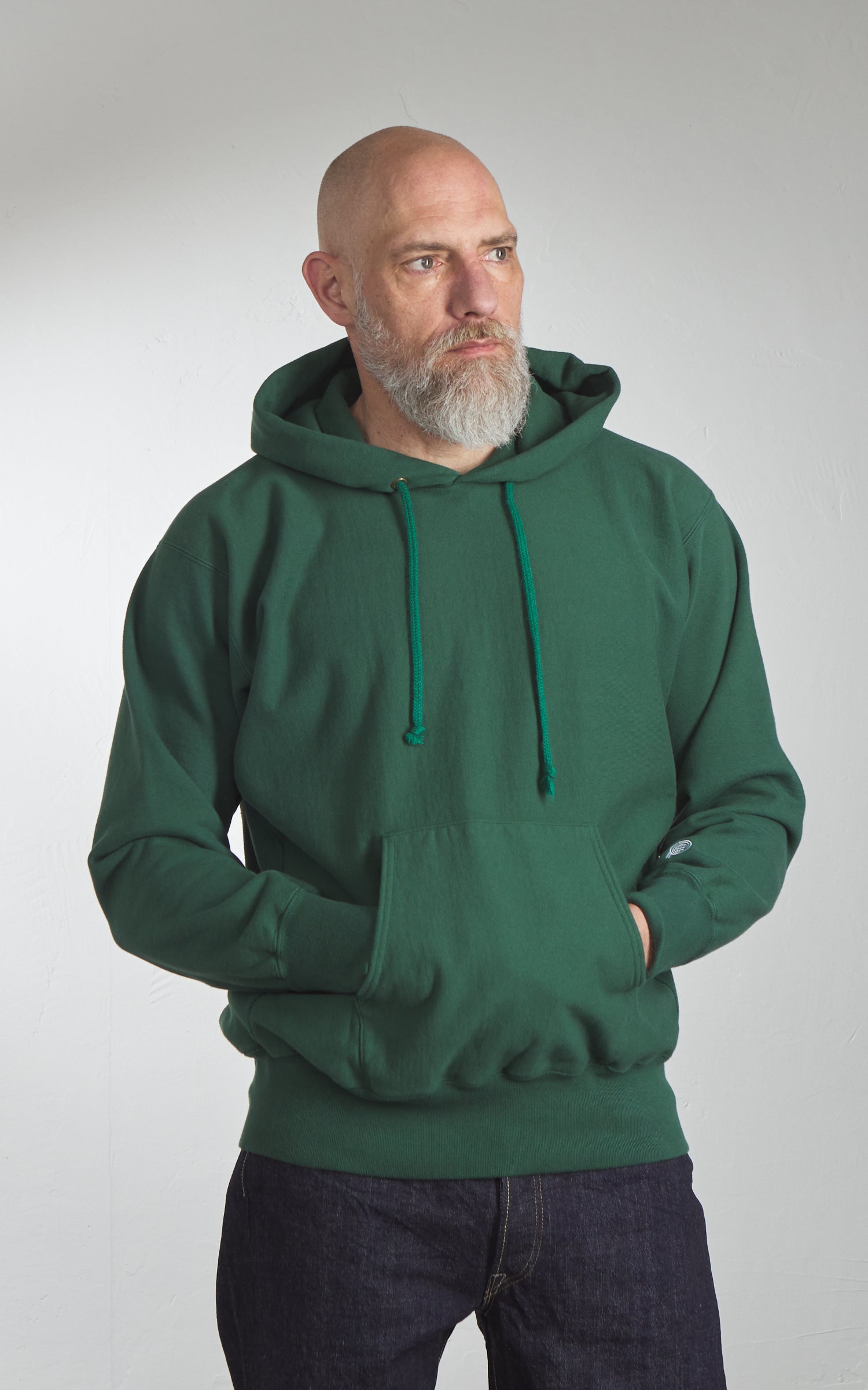 Pherrow's 25W-PRHP Heavyweight Pullover Hoodie Green