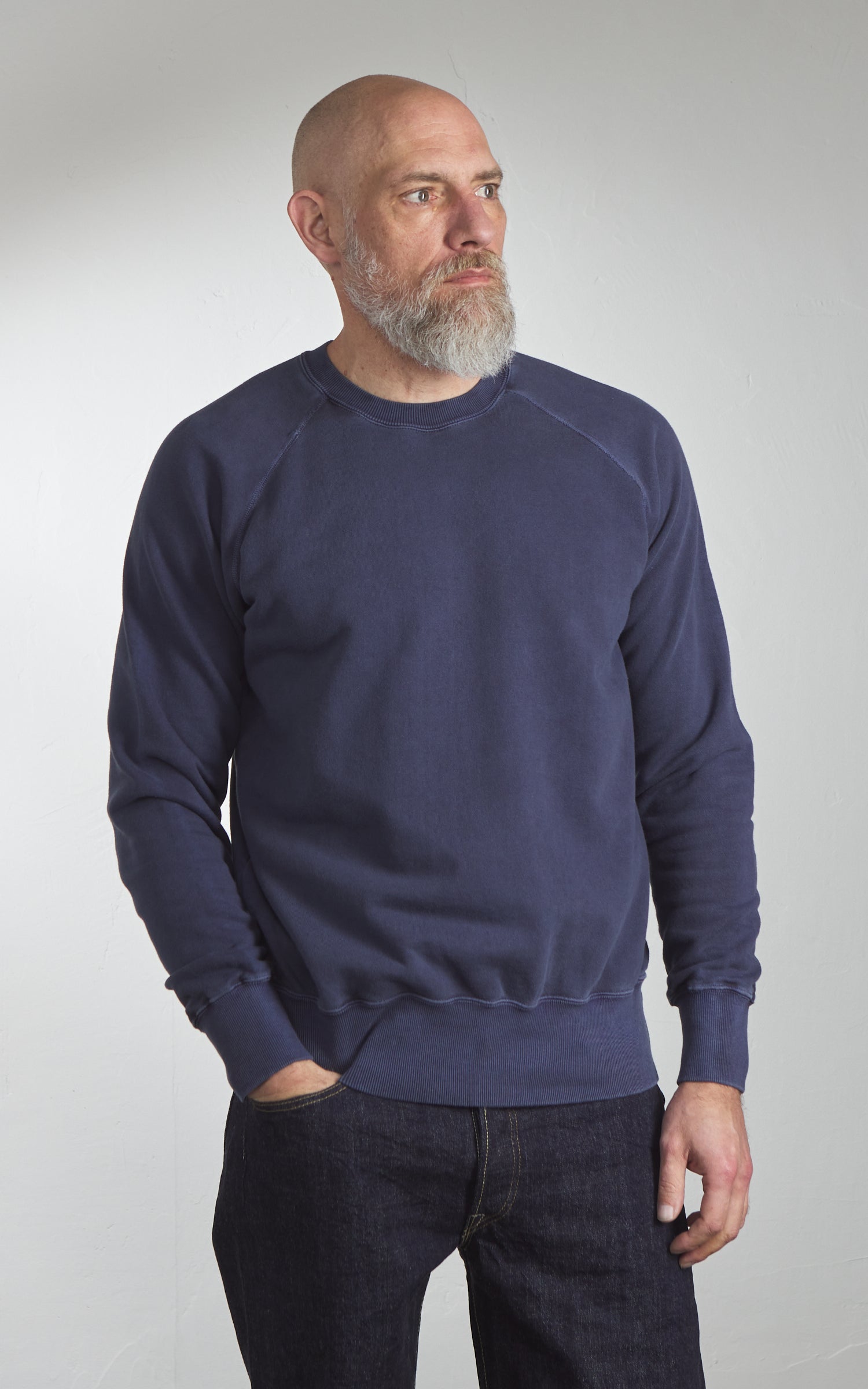 Pherrow's 25W-PRS-P Raglan Sweatshirt Faded Navy