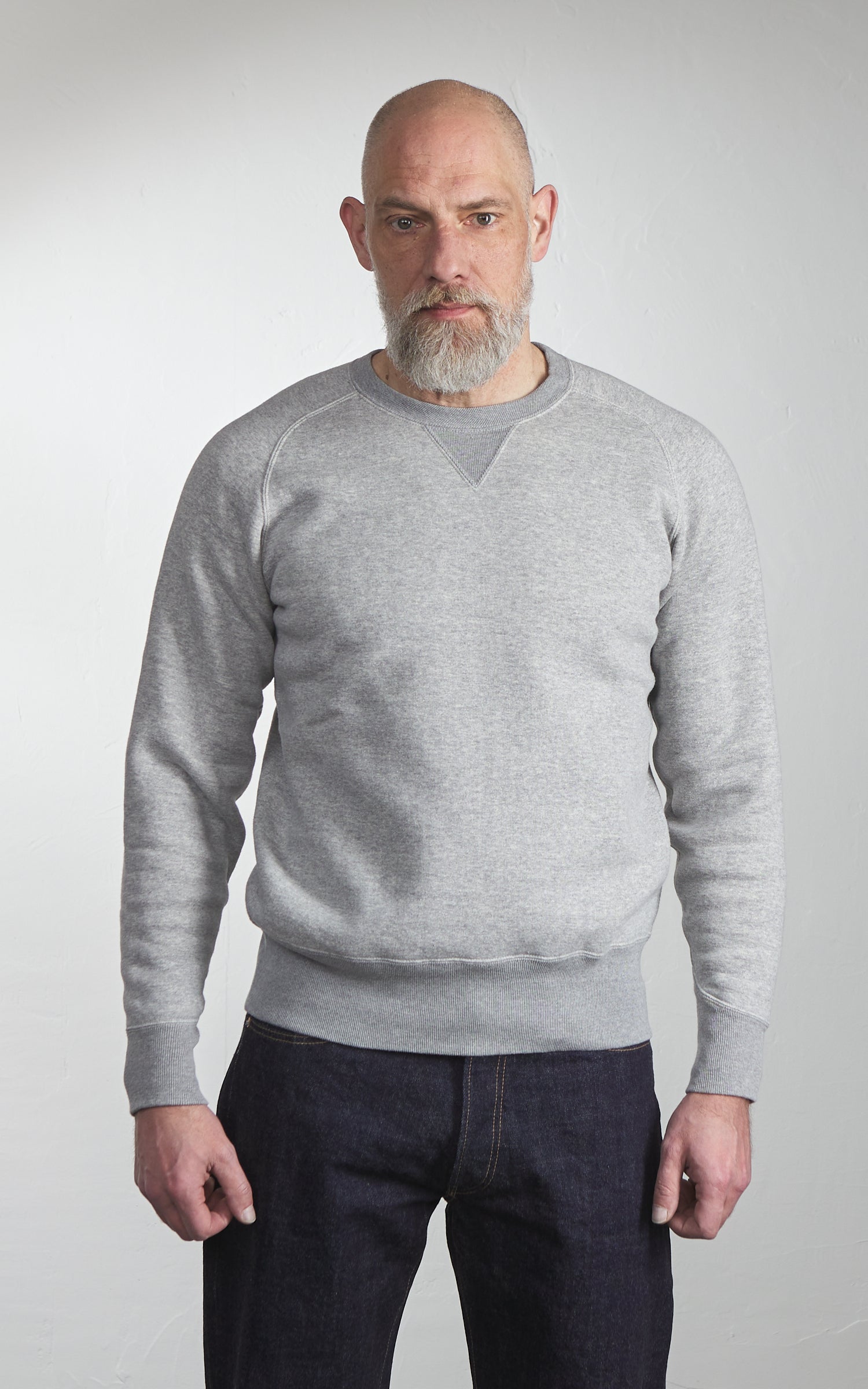 Pherrow's 25W-PVSF Heavyweight Crewneck Sweatshirt Heather Grey