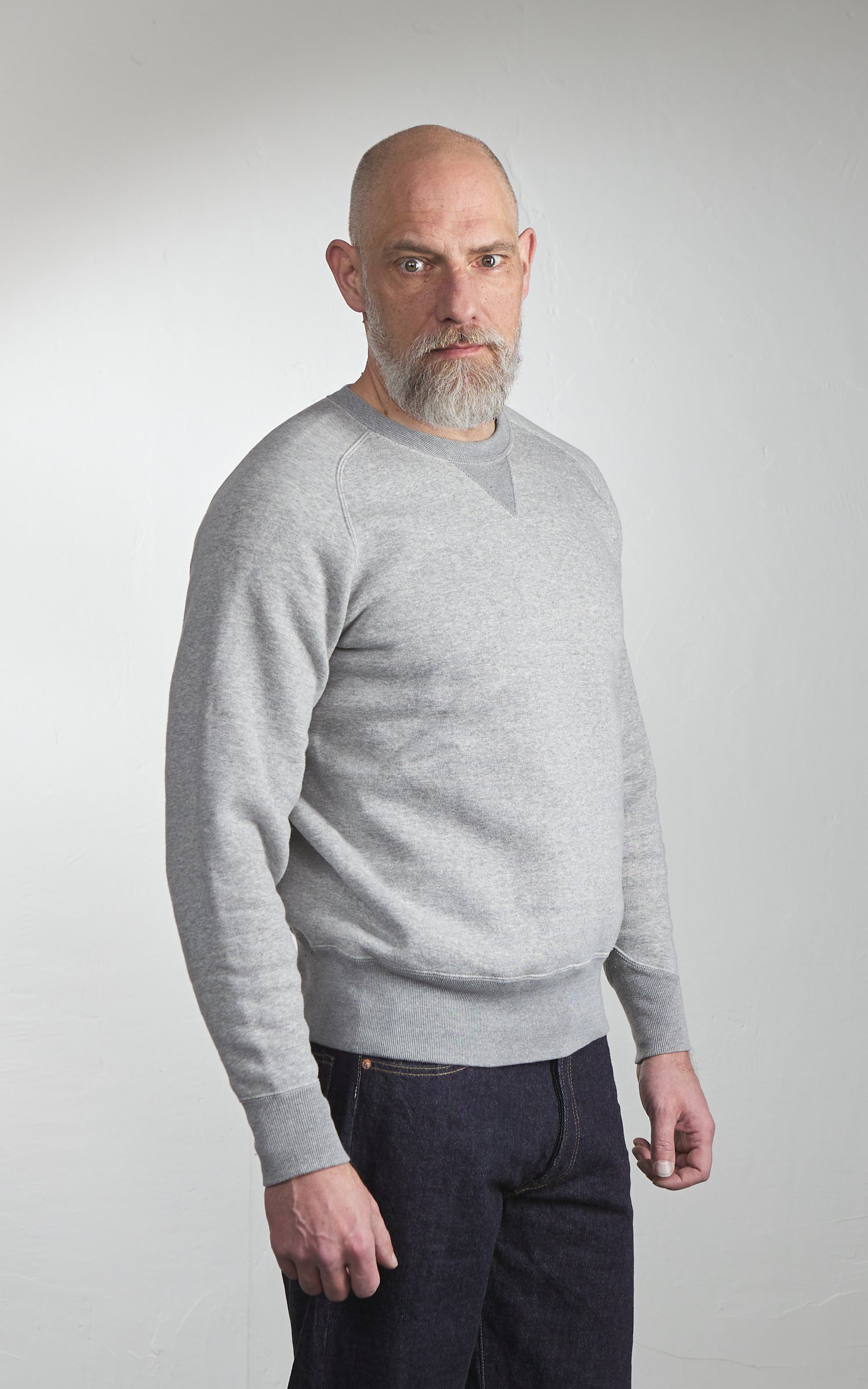 Pherrow's 25W-PVSF Heavyweight Crewneck Sweatshirt Heather Grey