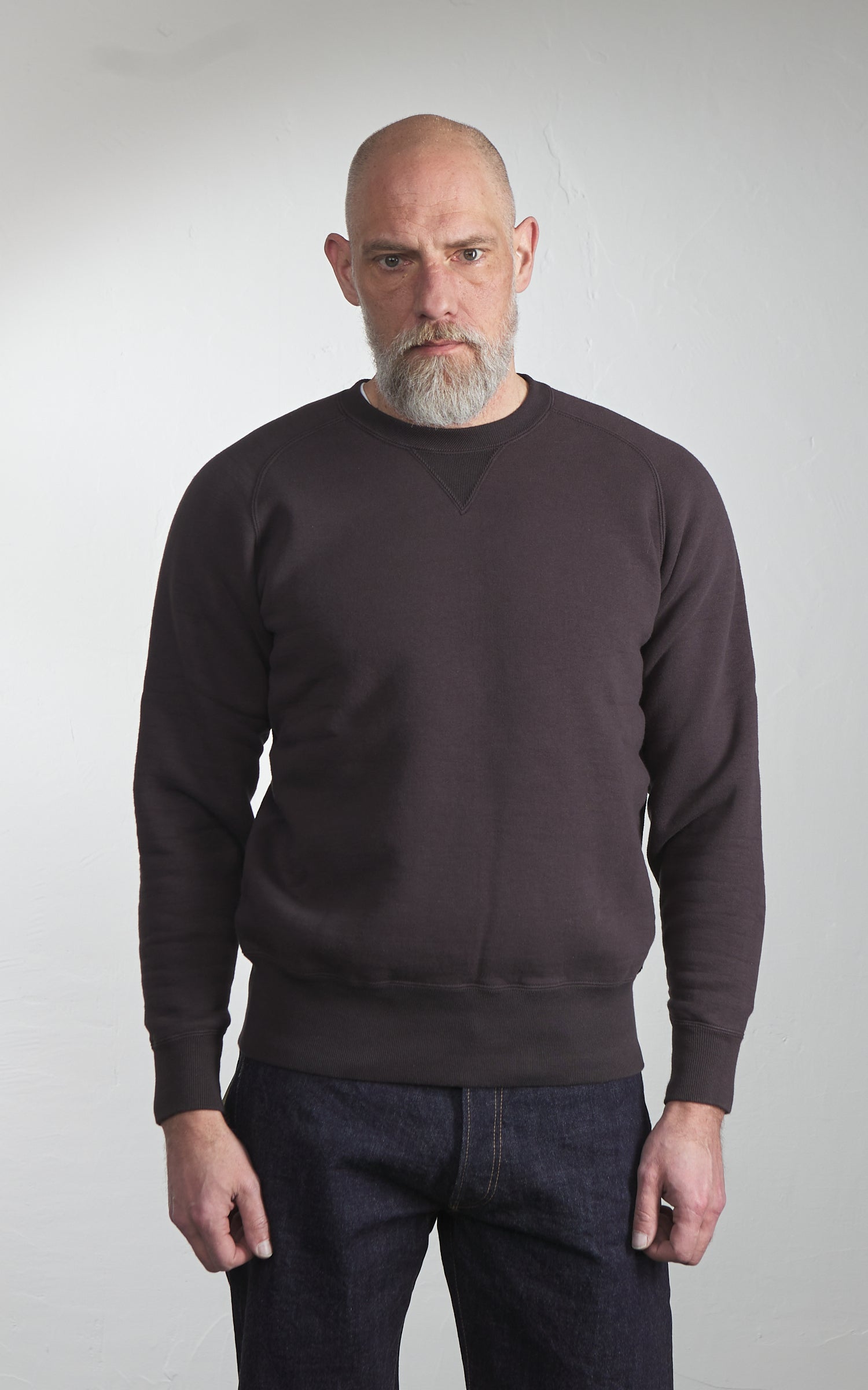 Pherrow's 25W-PVSF Heavyweight Crewneck Sweatshirt Shadow Black