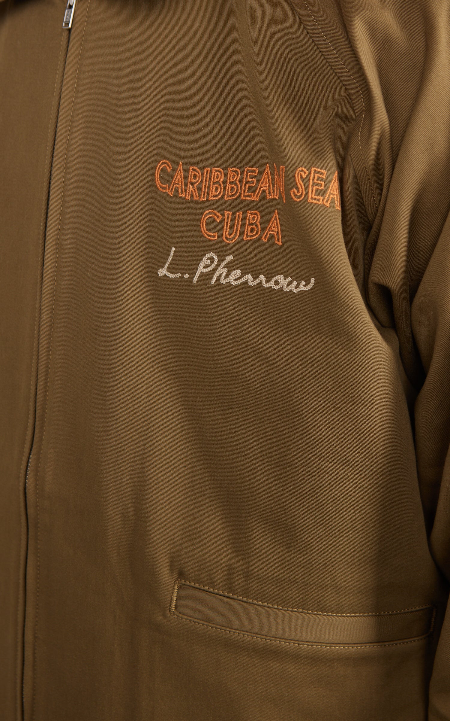 Pherrow's 26S-PVSJ1 Cuban Souvenir Jacket Olive