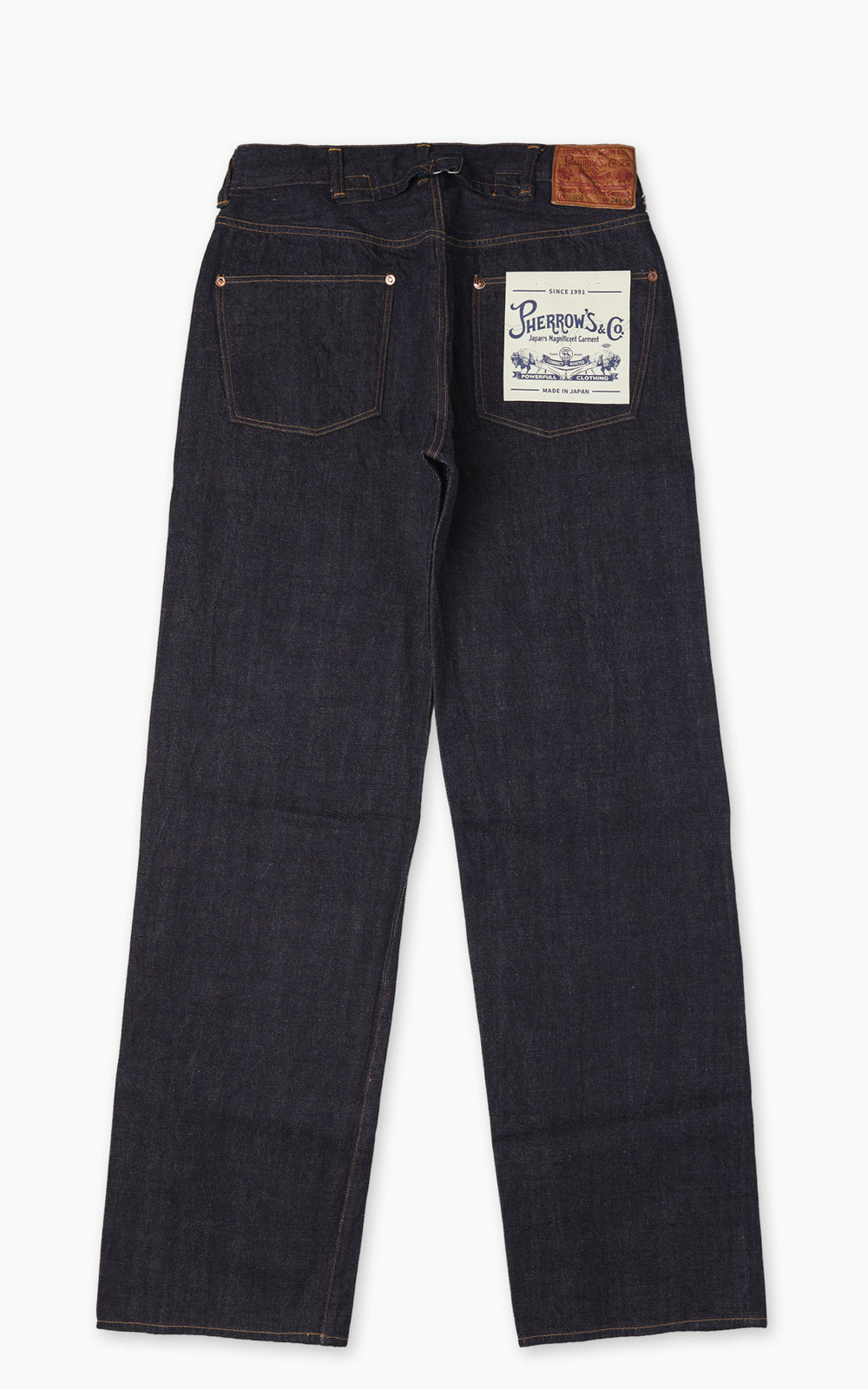 Pherrow's 500SW Wide Straight Selvedge Jeans Indigo 13.5oz