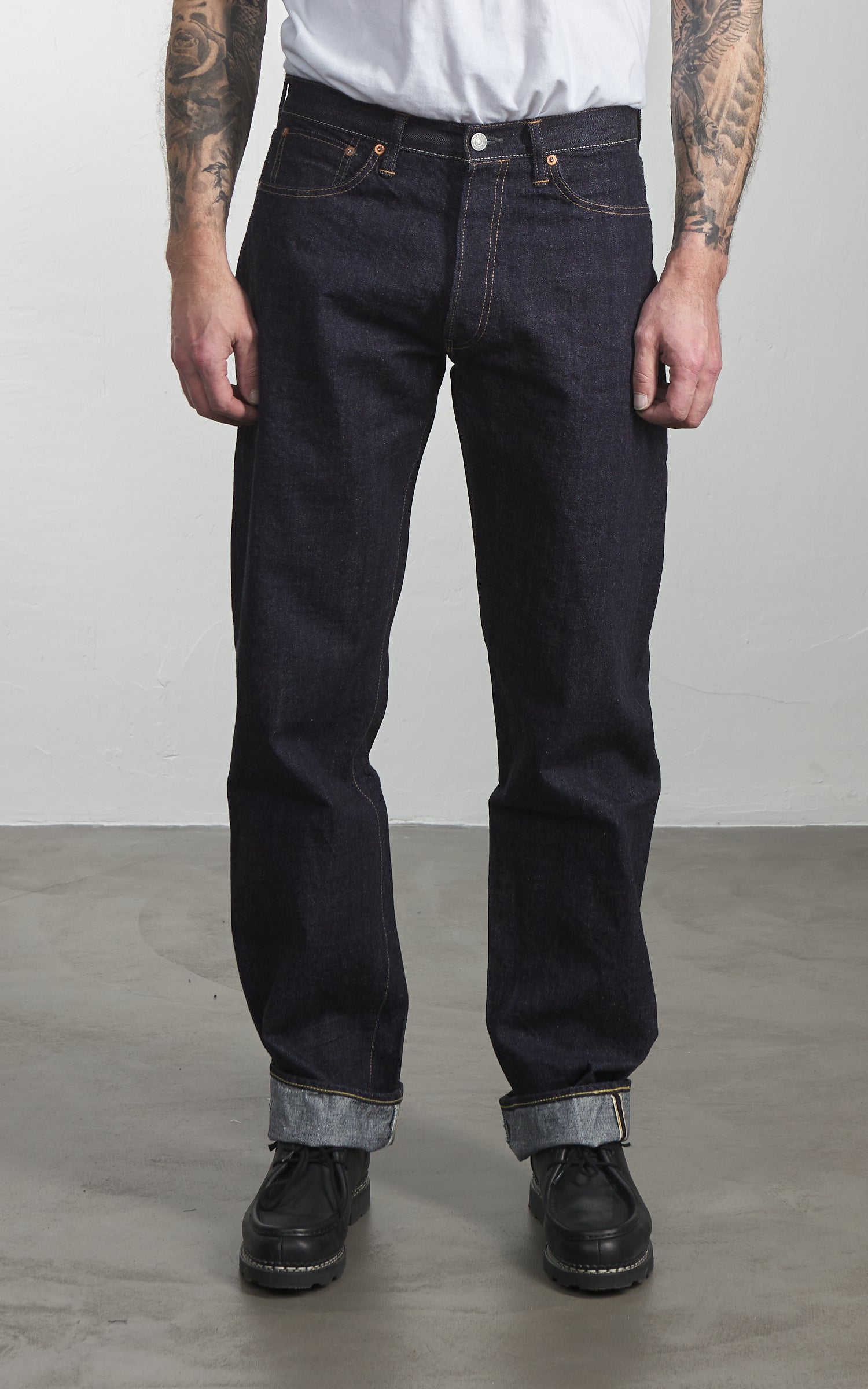 Pherrow's 521SW Straight Selvedge Jeans Indigo