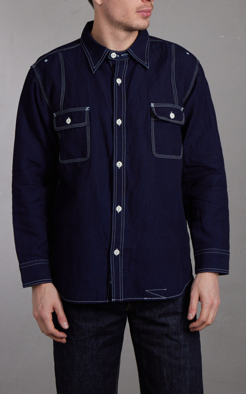 Pherrow’s 770WS Denim Work Shirt Indigo