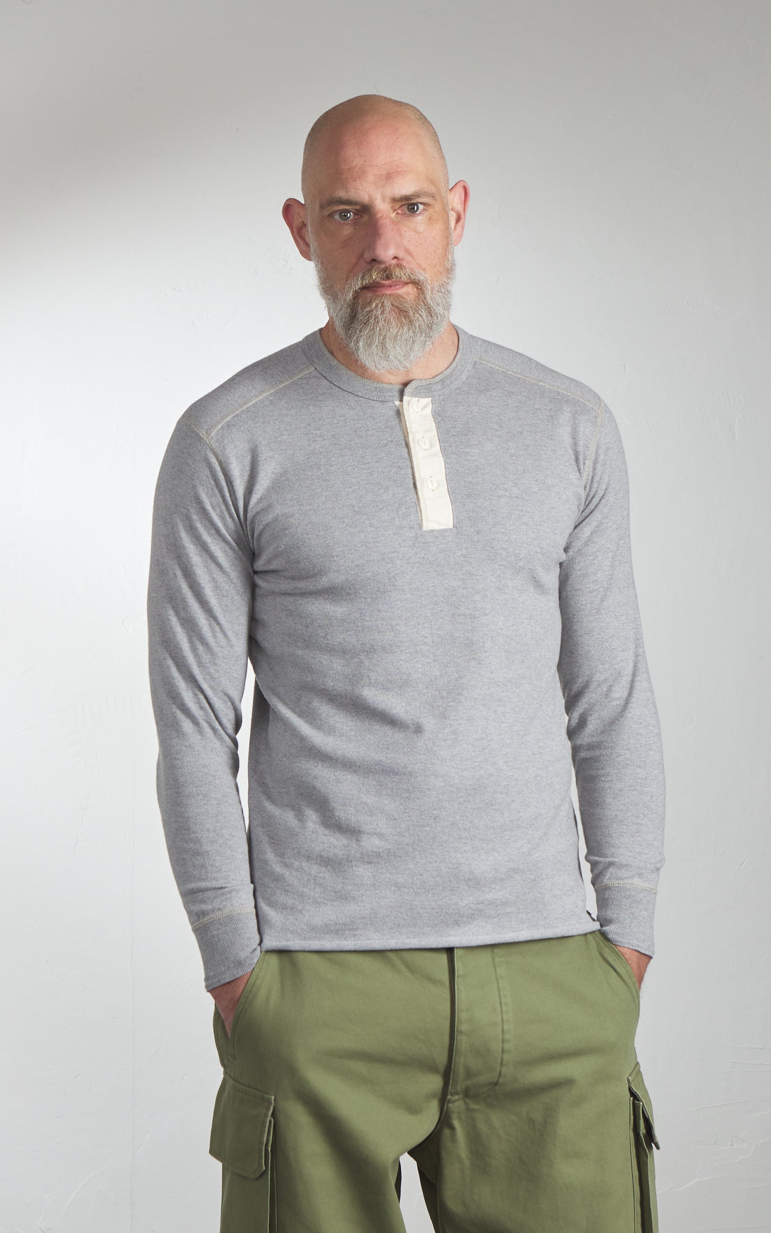 Pherrow's PCT2 Henley Longsleeve Ash Grey