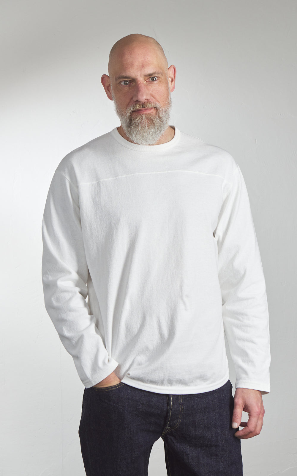 Pherrow's PLFT1 Football Langarmshirt Weiß