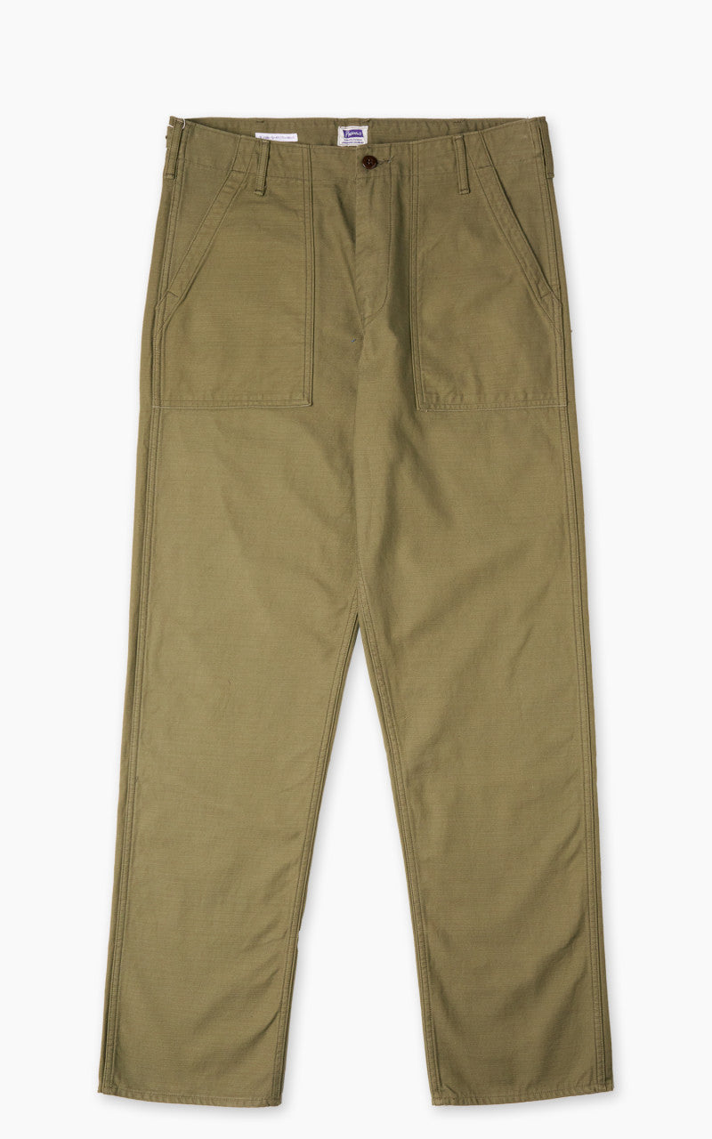 Pherrow’s PUP1 Baker Pants Back Satin Olive