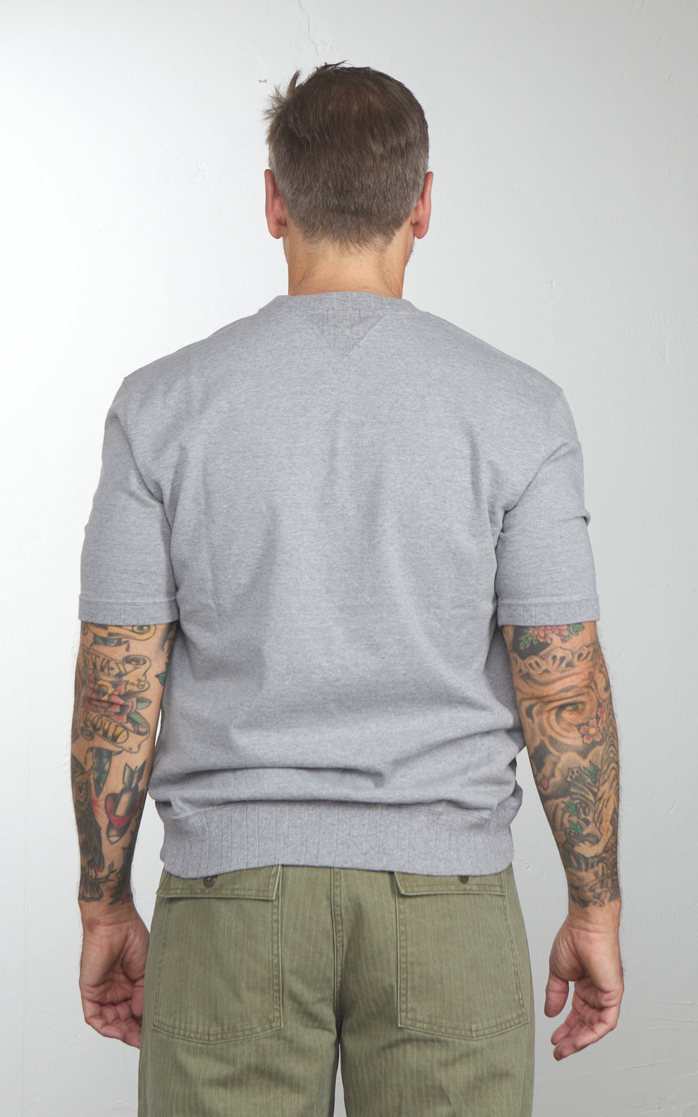 Pherrow's PVGT Plain Sweat T-Shirt Grey