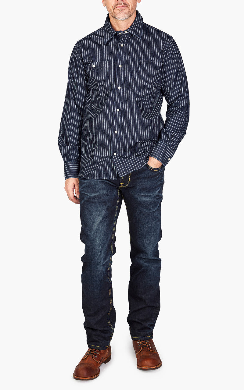 Pike Brothers 1937 Roamer Shirt Blue Wabash Denim