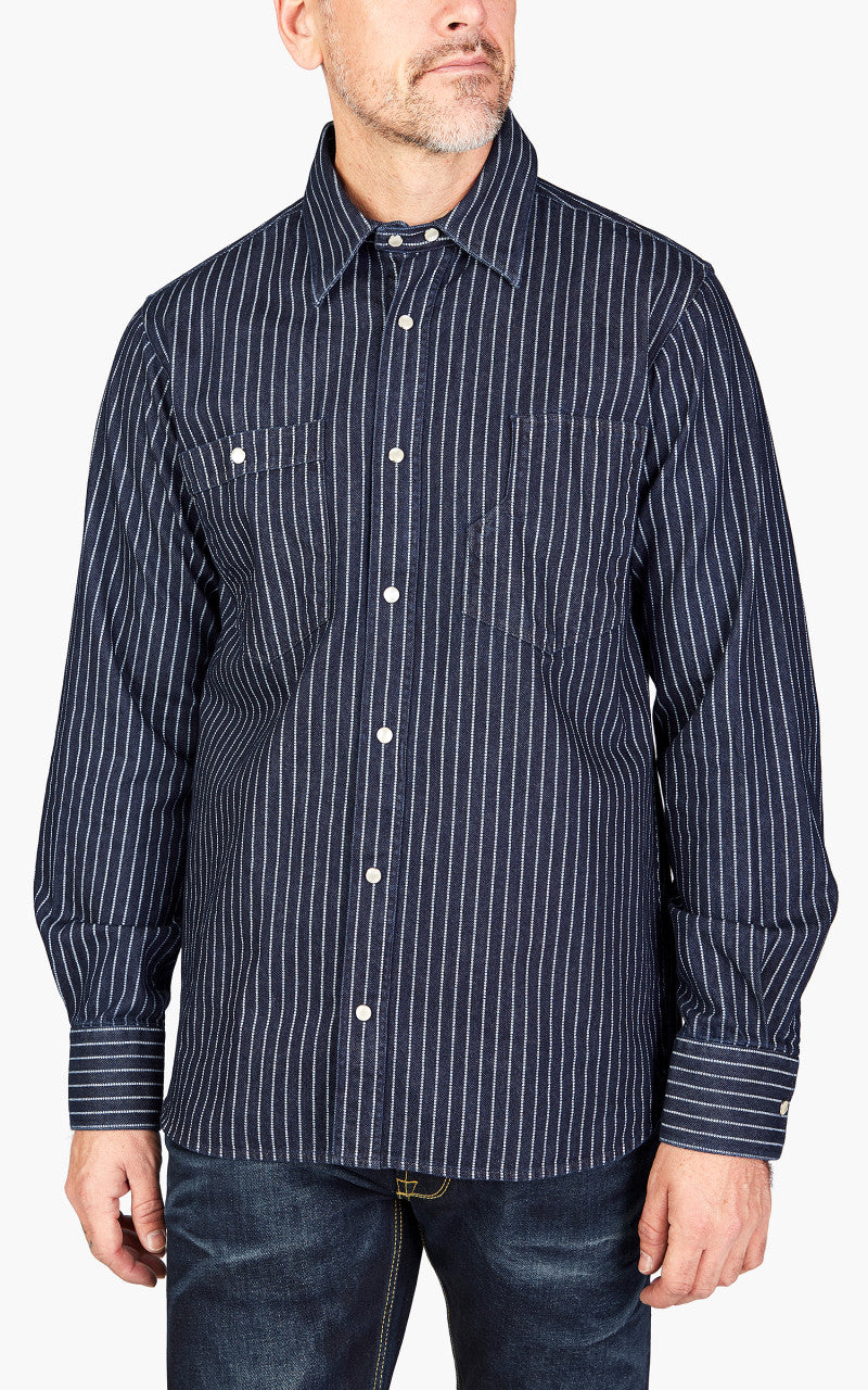 Pike Brothers 1937 Roamer Shirt Blue Wabash Denim