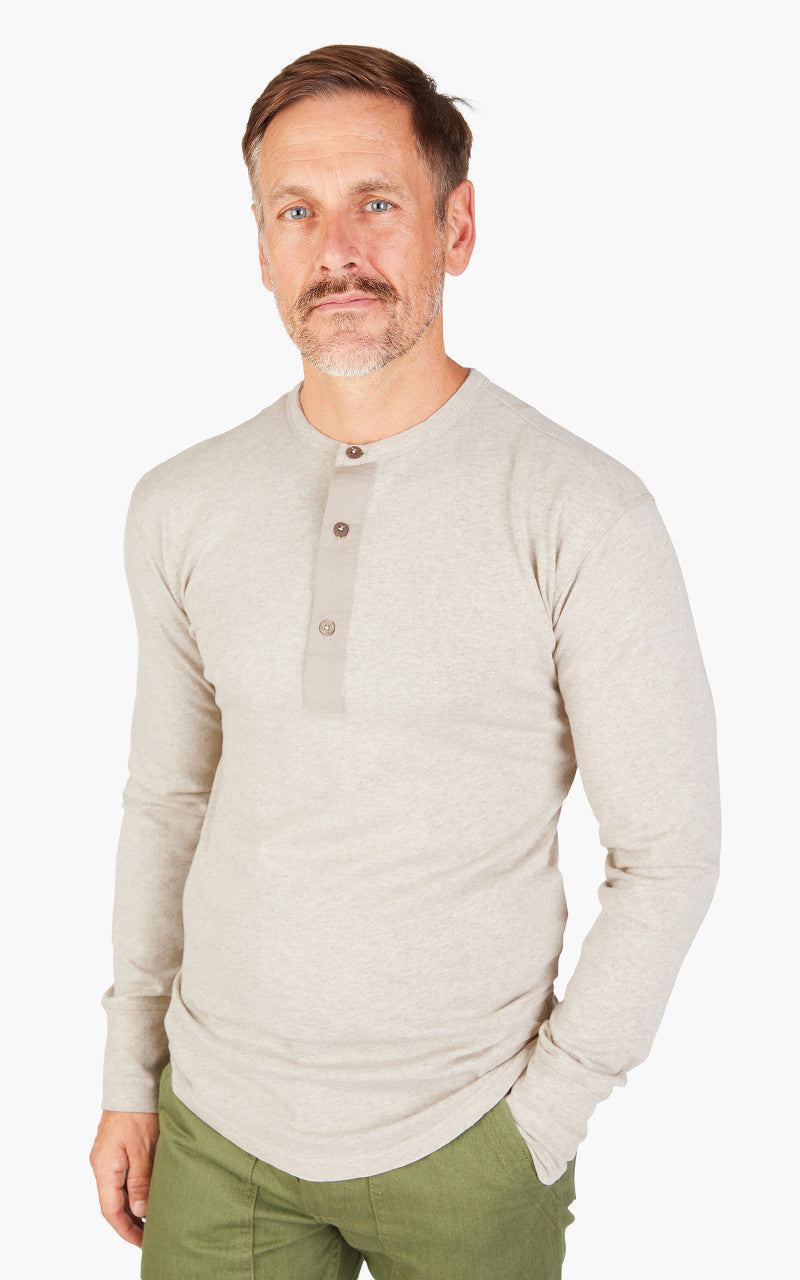 Pike Brothers 1927 Henley Shirt Longsleeve Ecru Melange