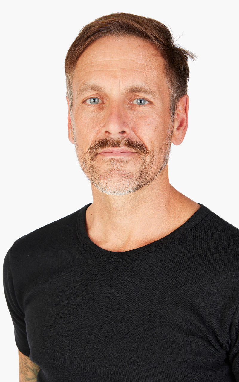 Pike Brothers 1947 Round Neck Tee 2-Pack Black