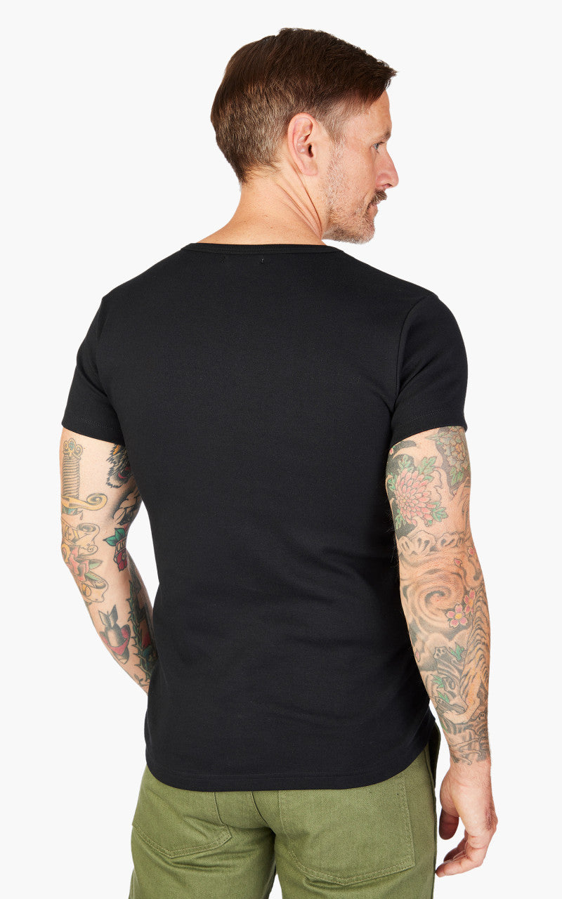 Pike Brothers 1947 Round Neck Tee 2-Pack Black