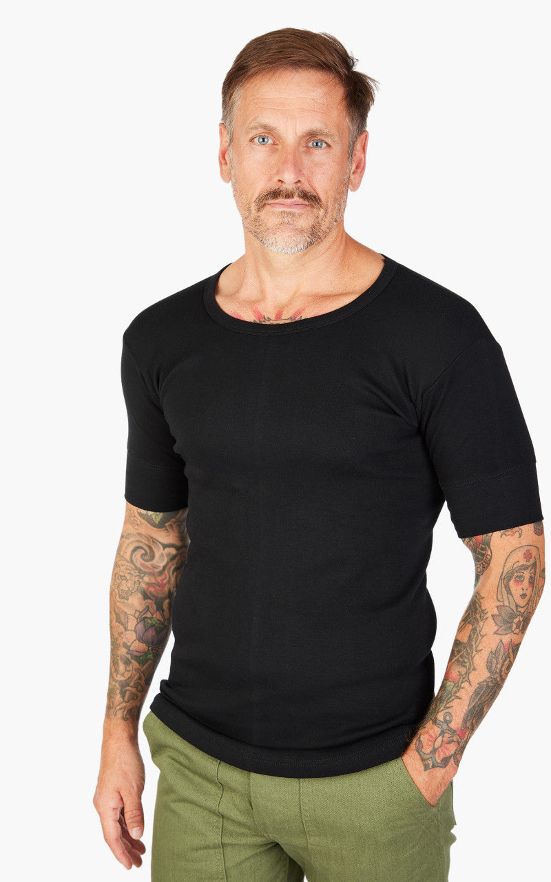 Pike Brothers 1962 Round Neck Tee 2-Pack Black