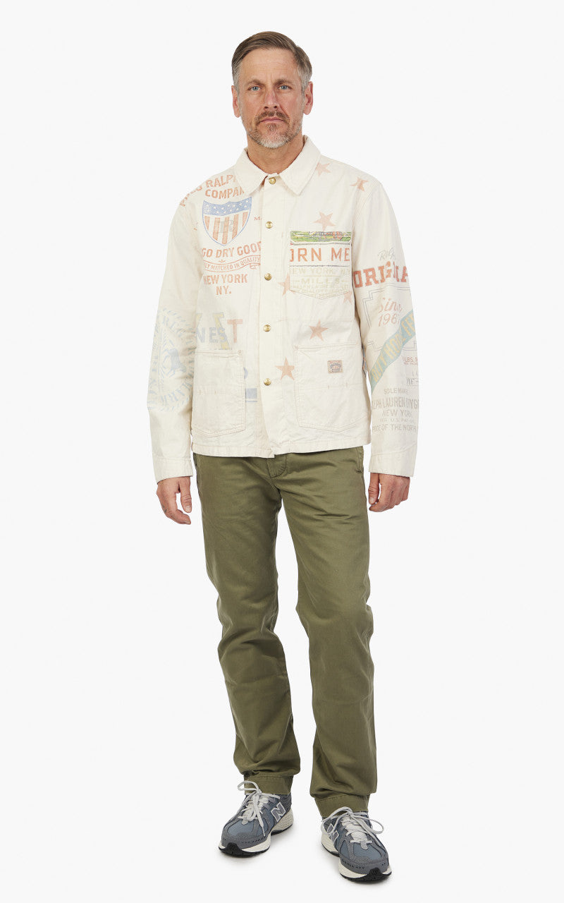 Polo Ralph Lauren Denim Graphic Painter Jacket Natural Multi