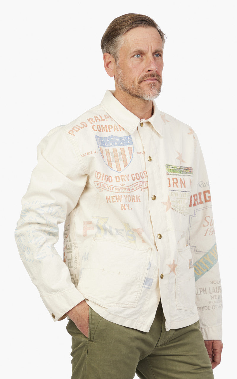 Polo Ralph Lauren Denim Graphic Painter Jacket Natural Multi