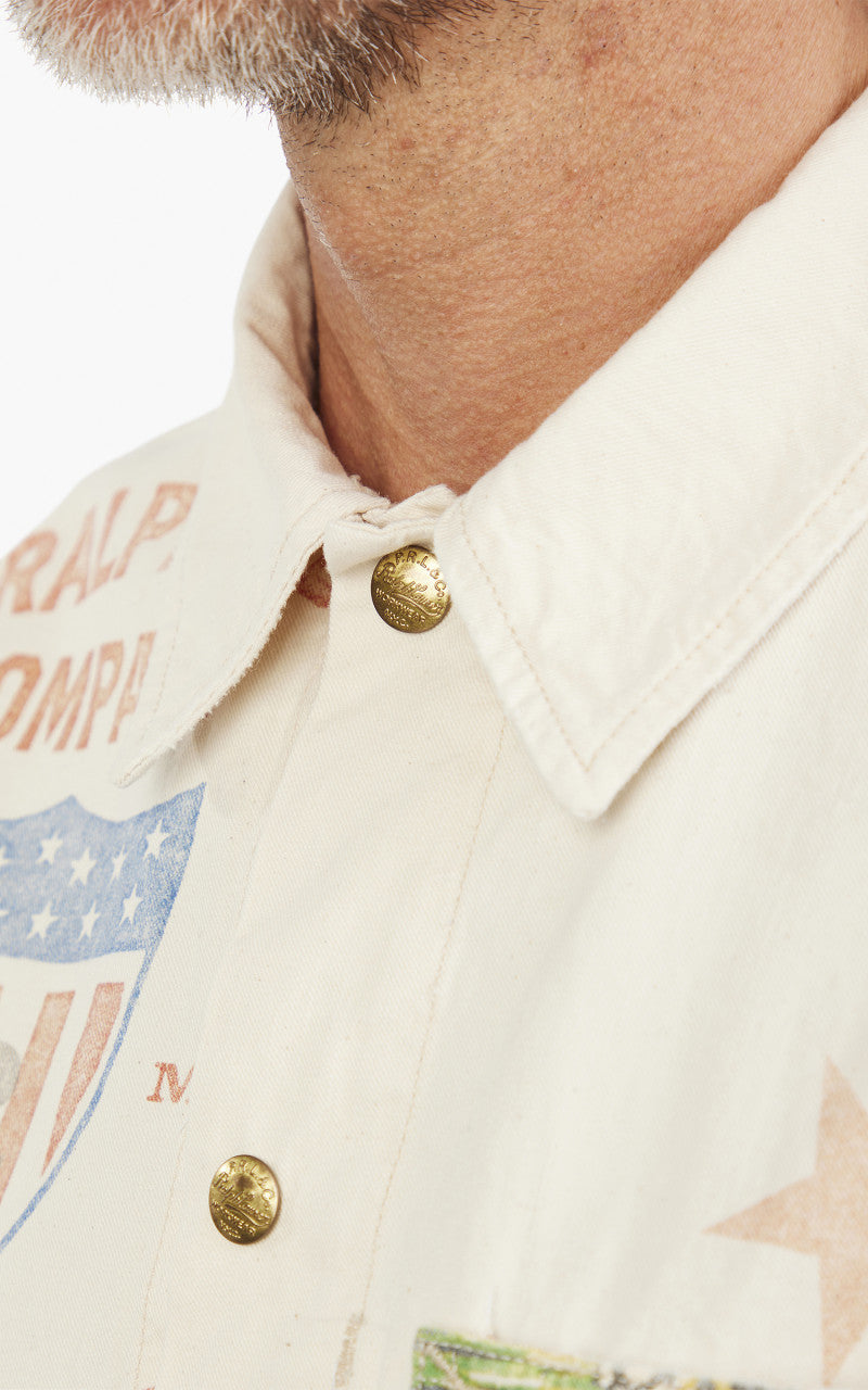 Polo Ralph Lauren Denim Graphic Painter Jacket Natural Multi