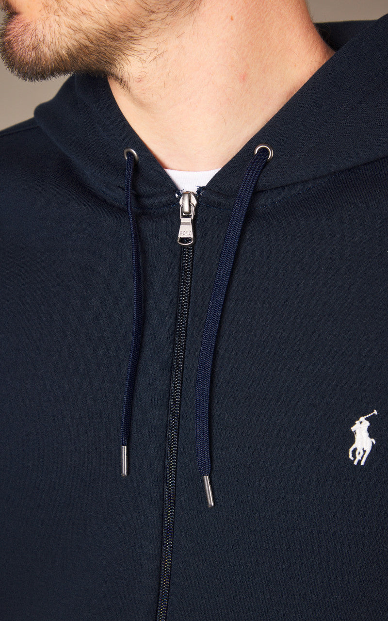 Polo Ralph Lauren Double-Knit Full-Zip Hoodie Navy