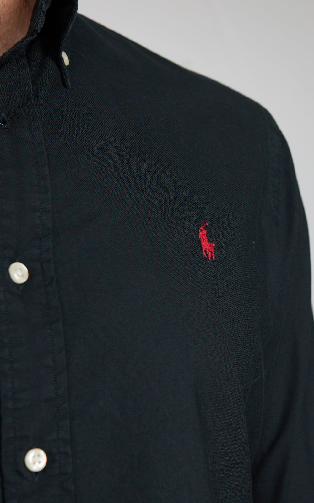 Polo Ralph Lauren Custom Fit Garment-Dyed Oxford Shirt Black