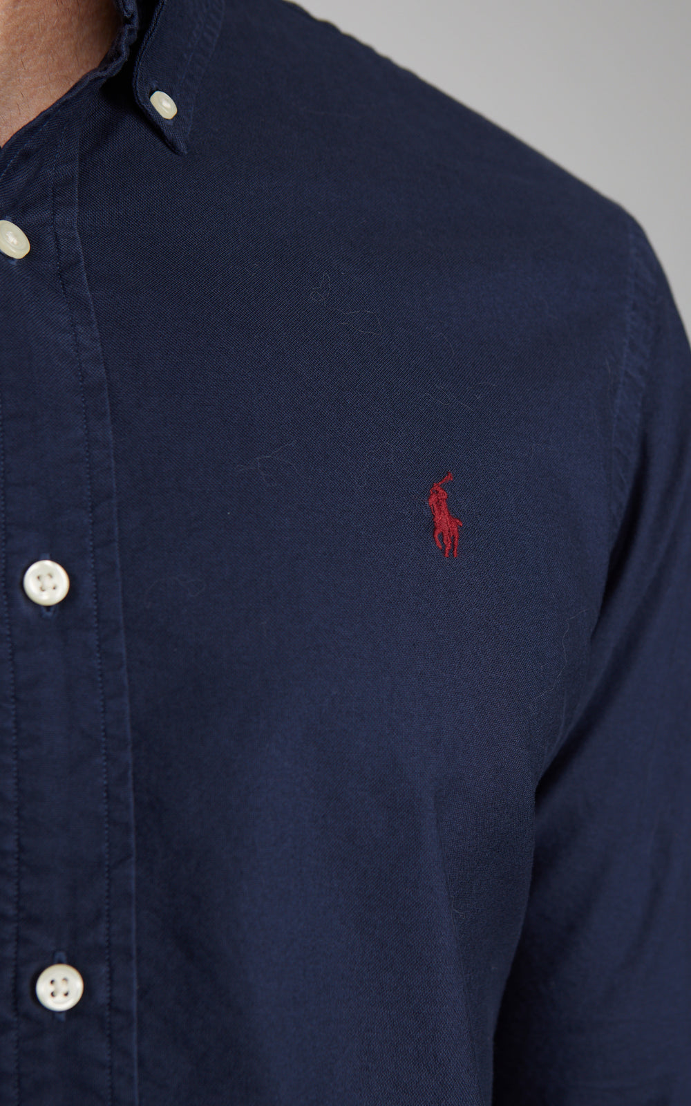 Polo Ralph Lauren Custom Fit Garment-Dyed Oxford Shirt Navy