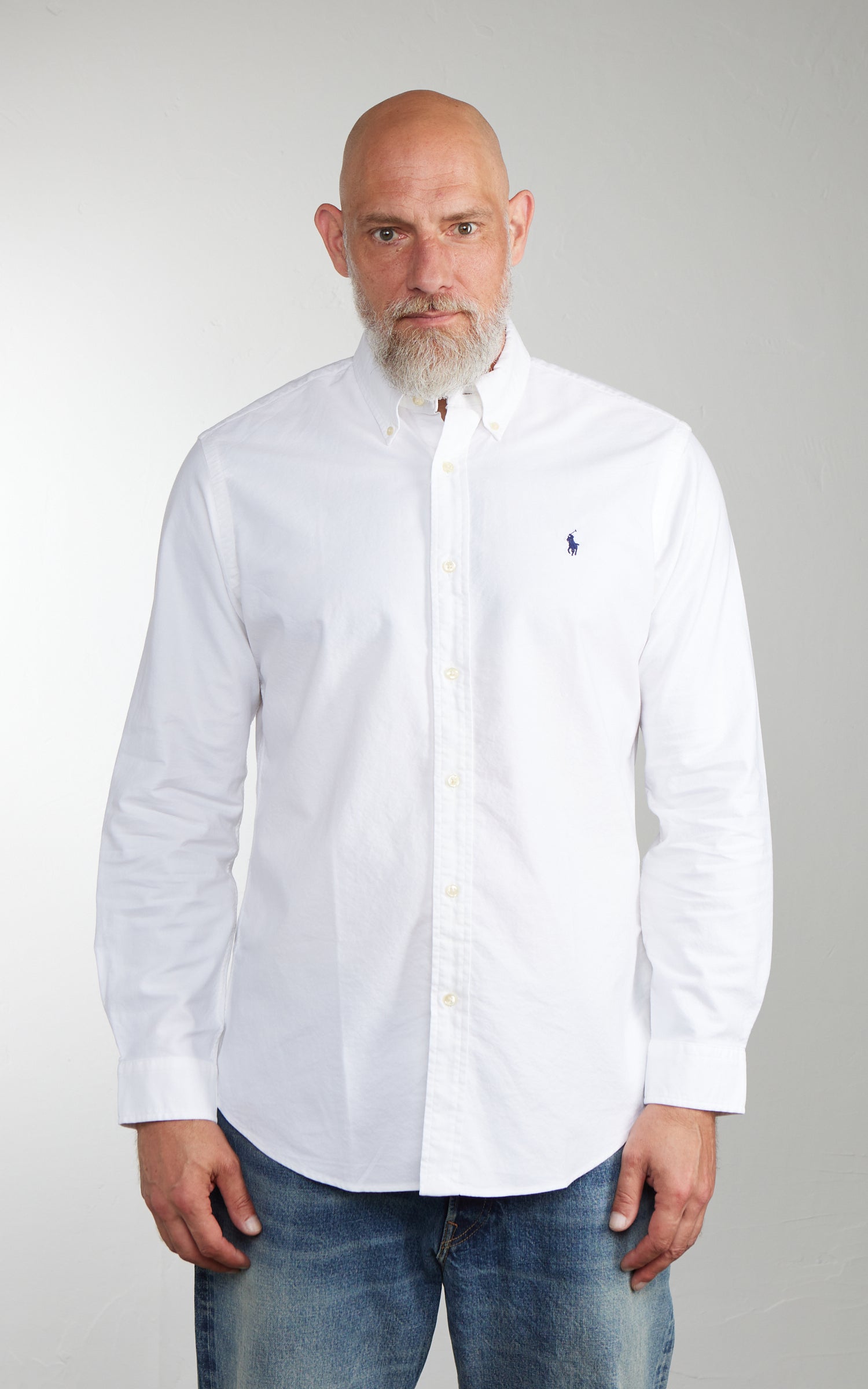 Polo Ralph Lauren Custom Fit Garment-Dyed Oxford Shirt White