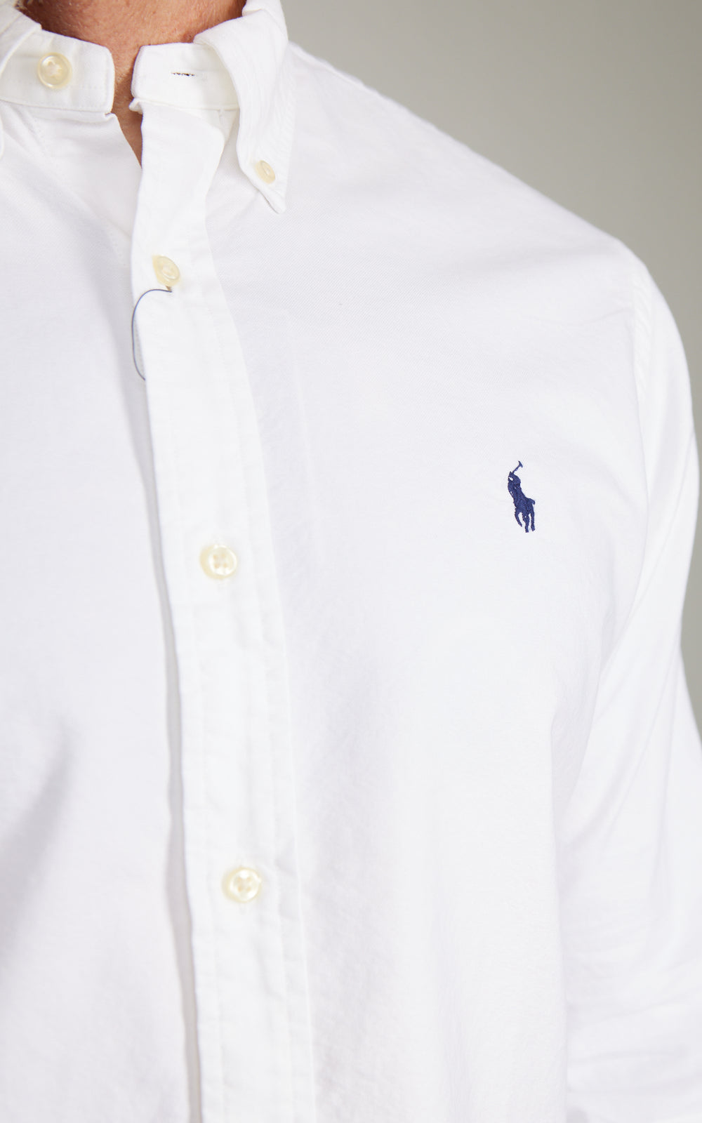 Polo Ralph Lauren Custom Fit Garment-Dyed Oxford Shirt White