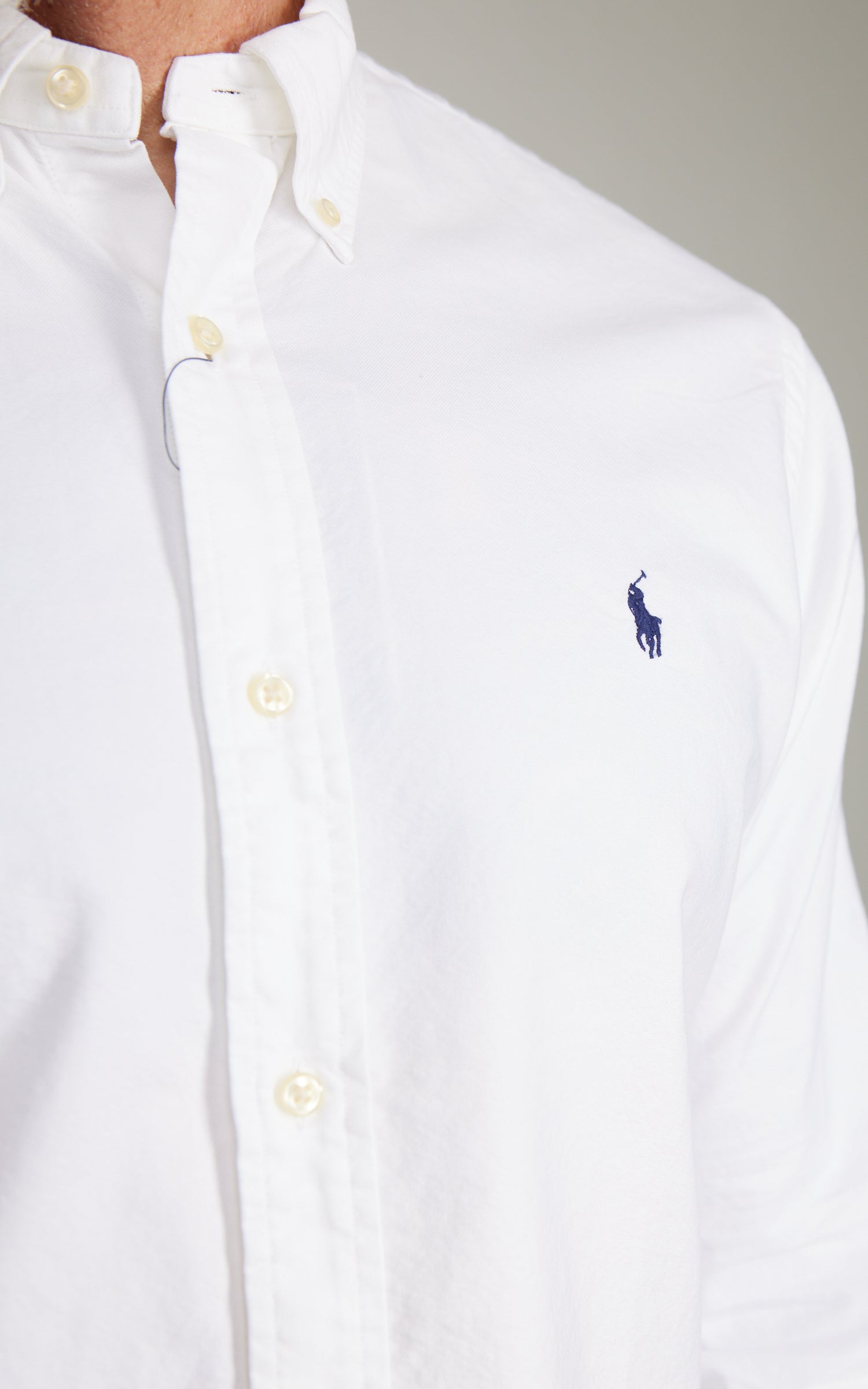Polo Ralph Lauren Custom Fit Garment-Dyed Oxford Shirt White