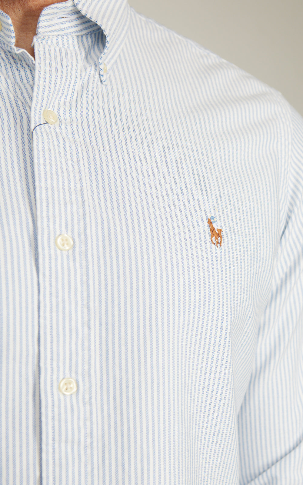 Polo Ralph Lauren Custom Fit Oxford Shirt Striped Blue/White