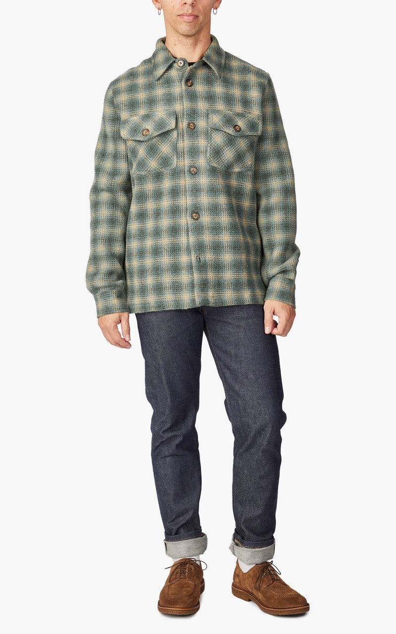 Portuguese Waffle Overshirt Green