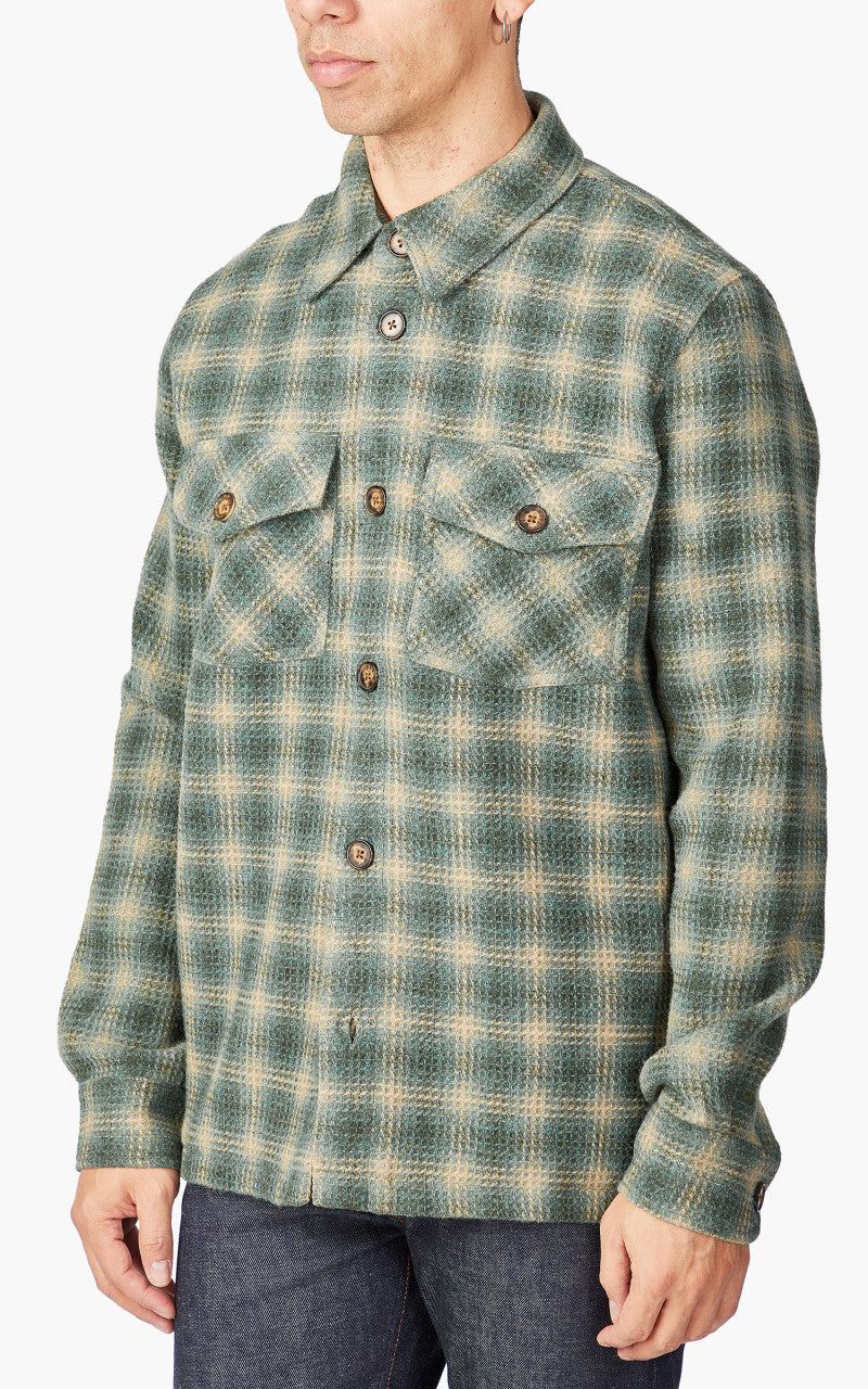Portuguese Waffle Overshirt Green