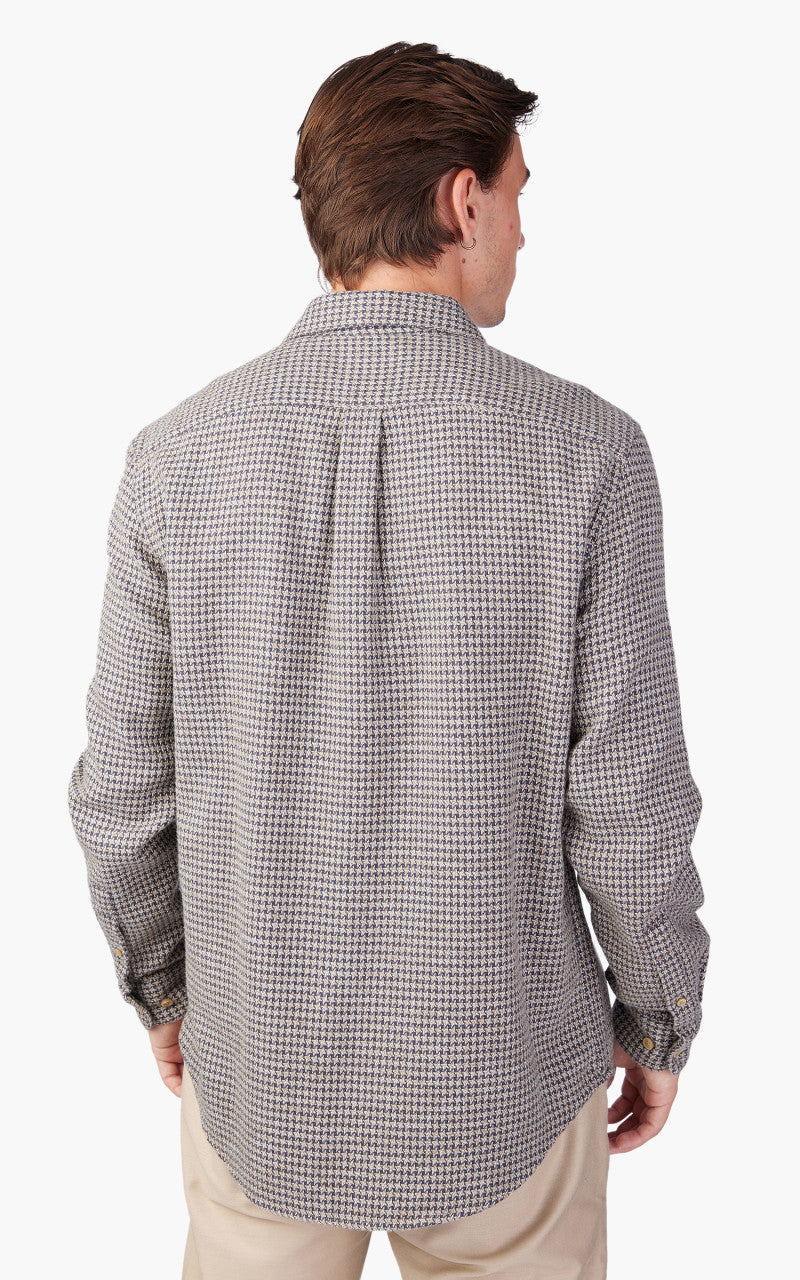 Portuguese Flannel Abstract Pied Poule Shirt Charcoal