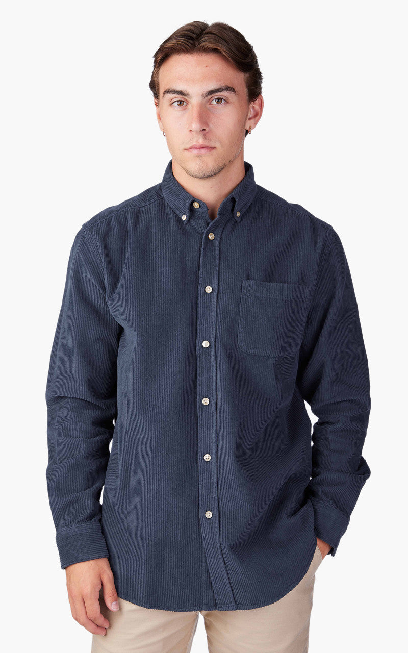 Portuguese Flannel Lobo Shirt Navy