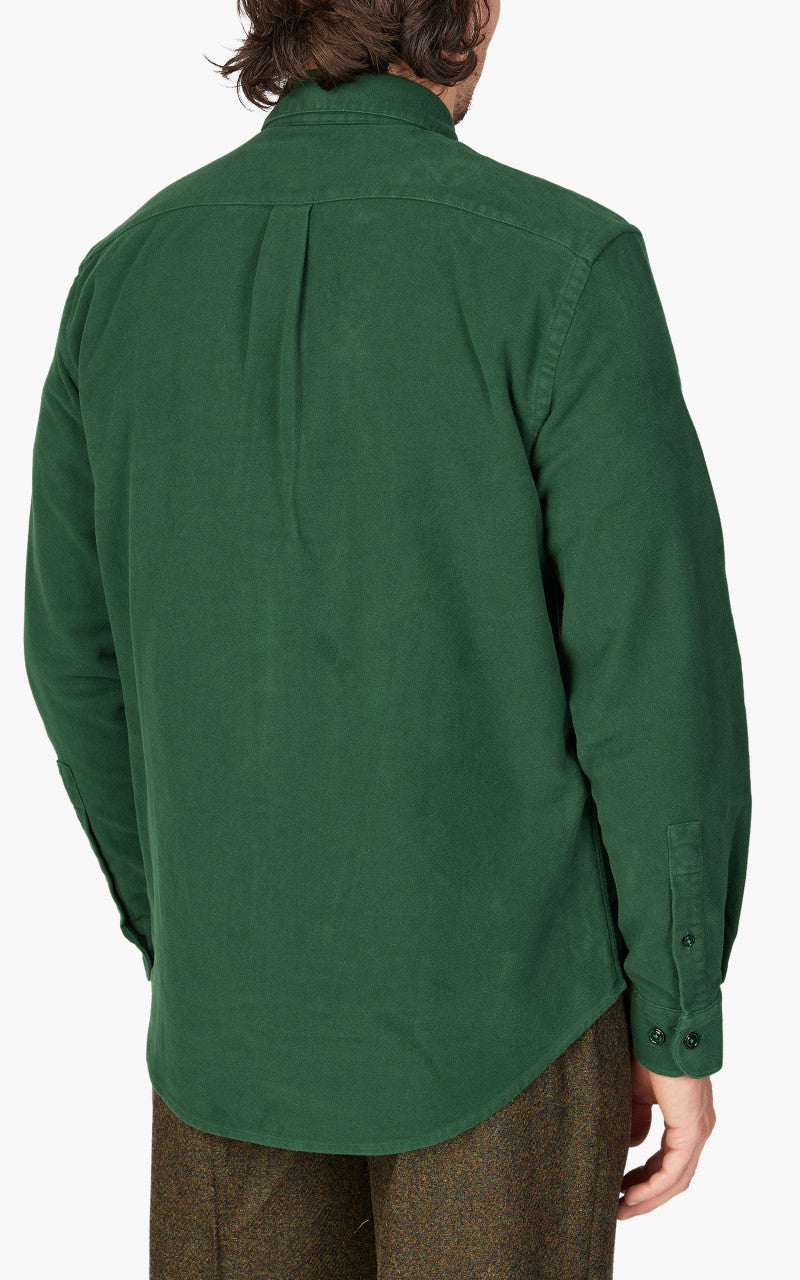 Portuguese Flannel Moleskin Overshirt Green