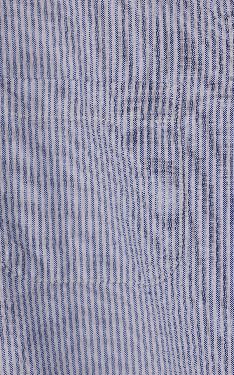 Portuguese Flannel Belavista Stripe Shirt Blue
