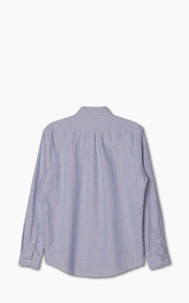 Portuguese Flannel Belavista Stripe Shirt Blue