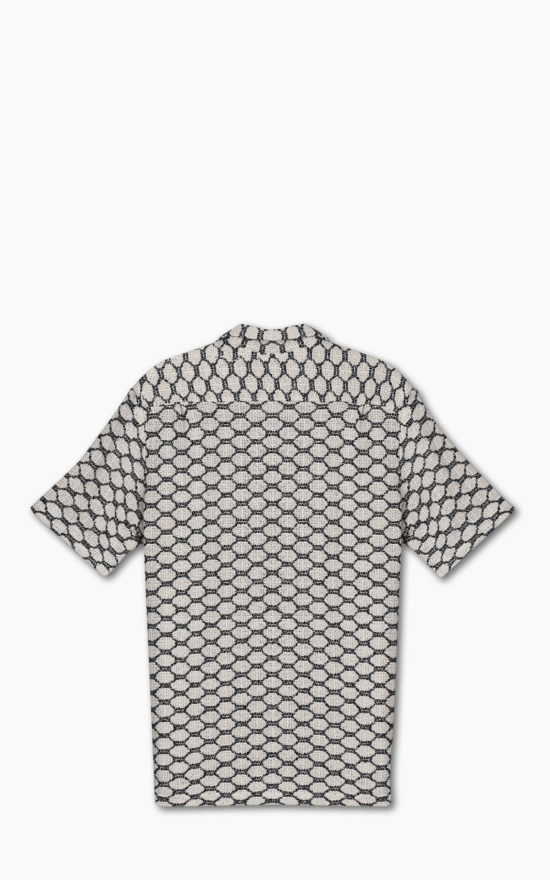 Portuguese Flannel Net Camp Collar Shirt Black