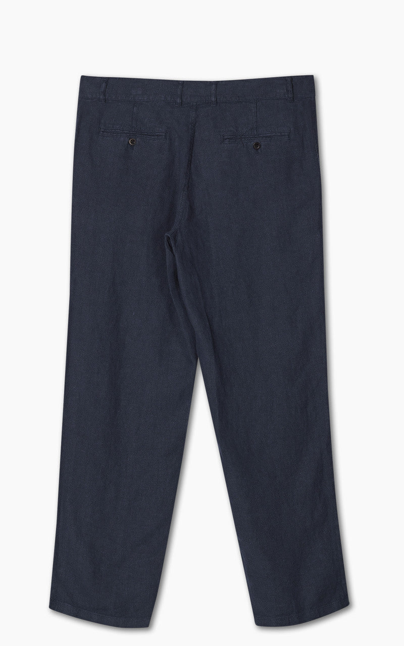 Portuguese Flannel Linen Trouser Navy