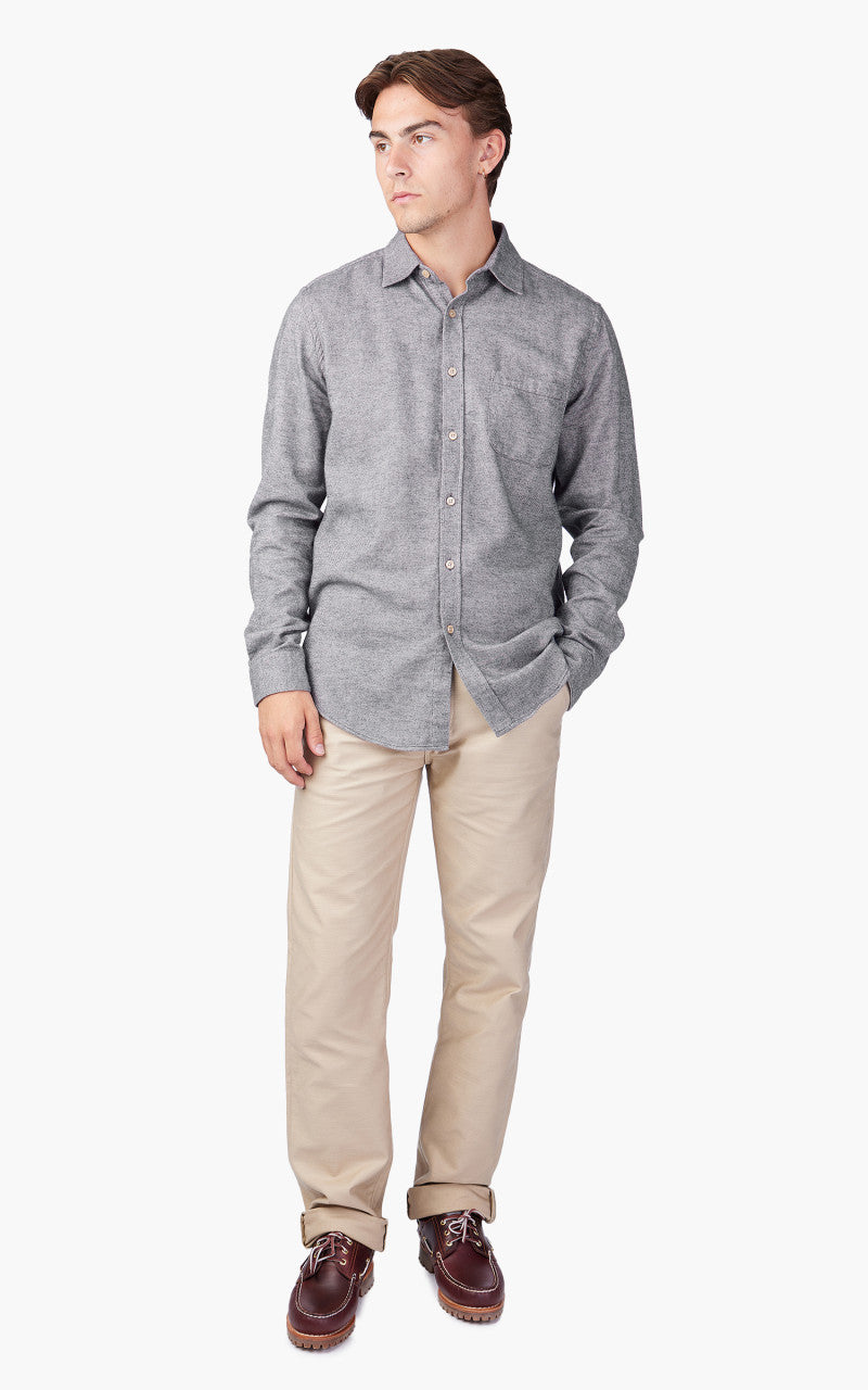 Portuguese Flannel Teca Shirt Light Grey