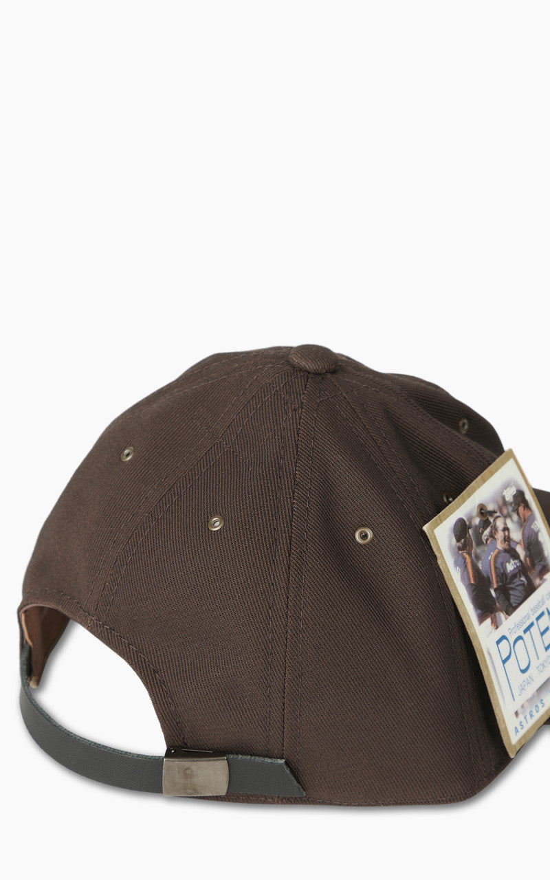 Poten Twist Yarn Baseball Cap Brown