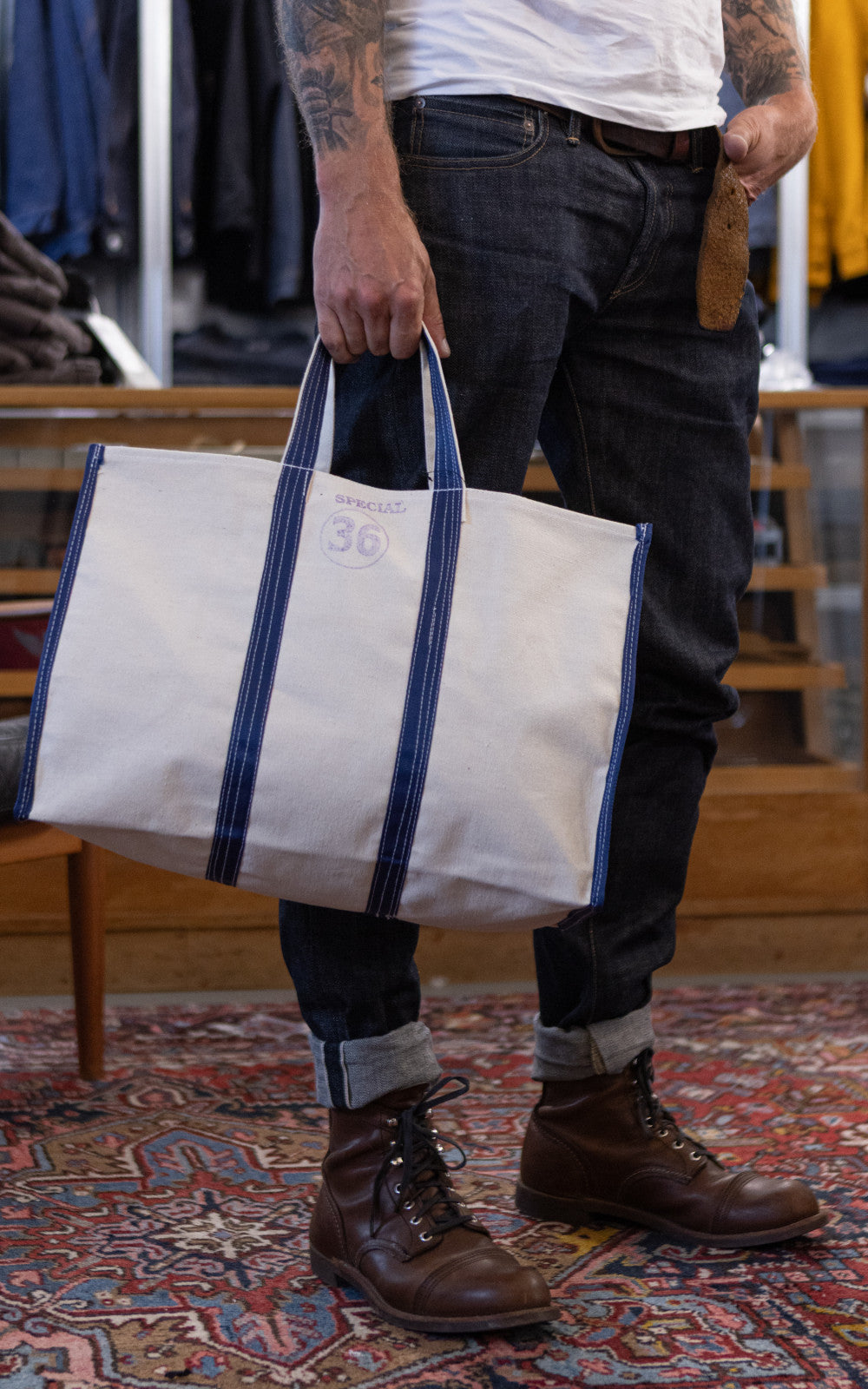 Puebco Market Tote Bag 36 Natural